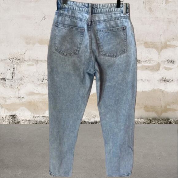 Primark Denim Co Womens High Rise Mom Jeans-Acid Wash-Size 4 - Picture 4 of 6